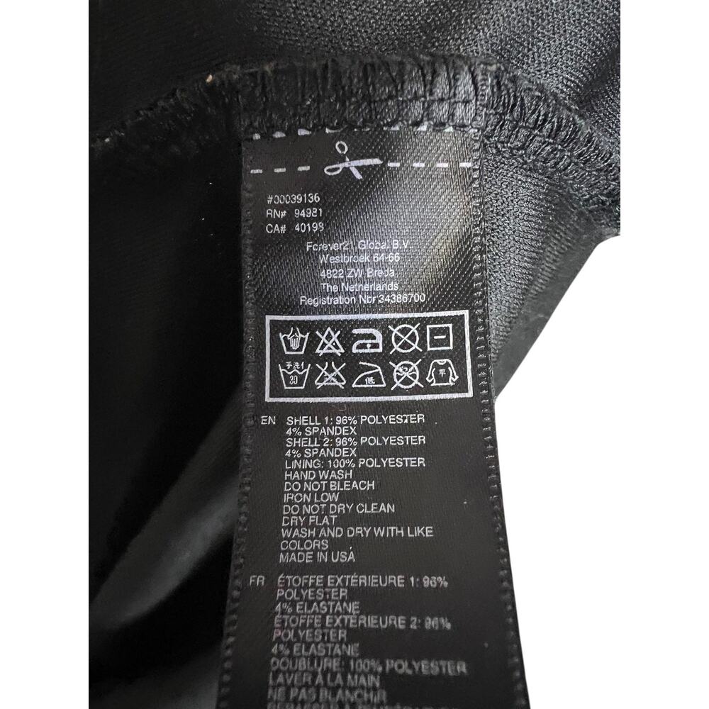 XXI Bodycon Mini Dress Juniors M Black Striped Mesh Sheer Illusion Party Club - Picture 6 of 6